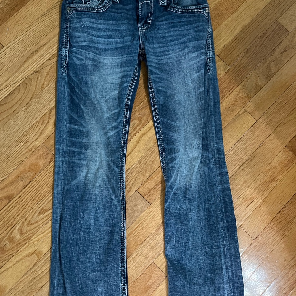 Rock Revival Dark Blue Slim Fit Jeans